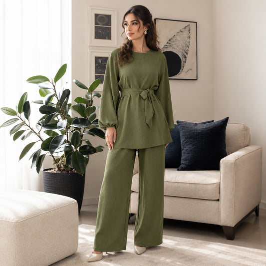 Amara Puff Sleeve Two-Piece Set
