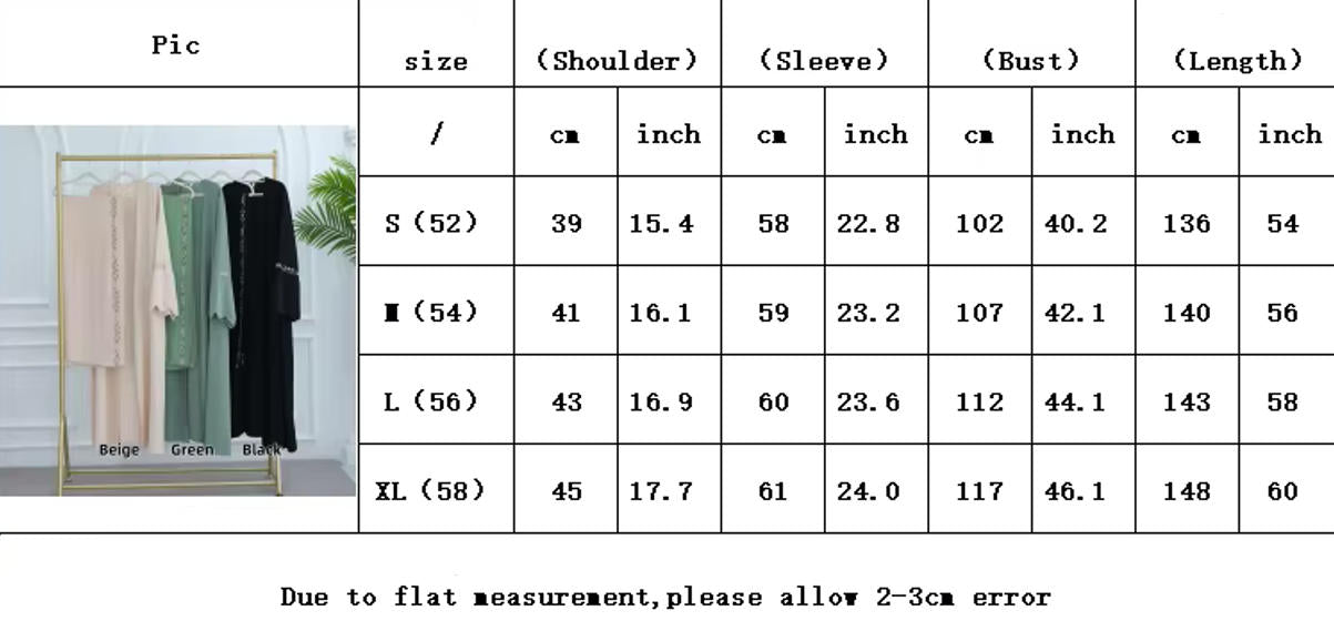 Embroidered Nida Abaya Set with Matching Hijab