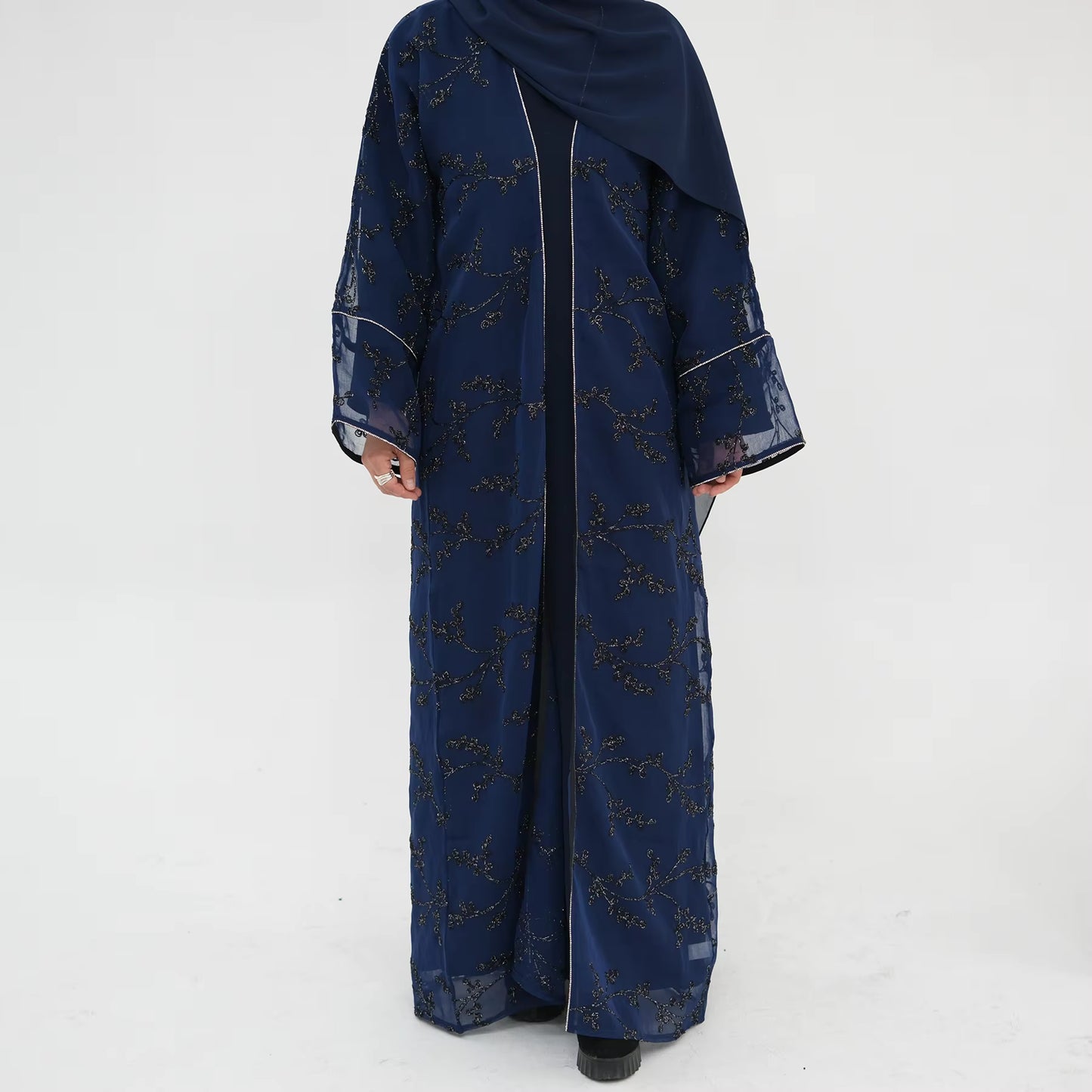 NOIRAH Lace Abaya Set