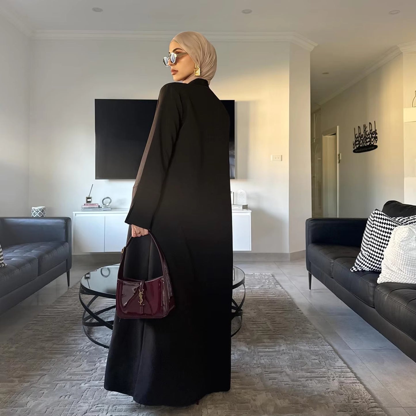 New Modest 2-Piece Abaya Set – Cardigan & Skirt
