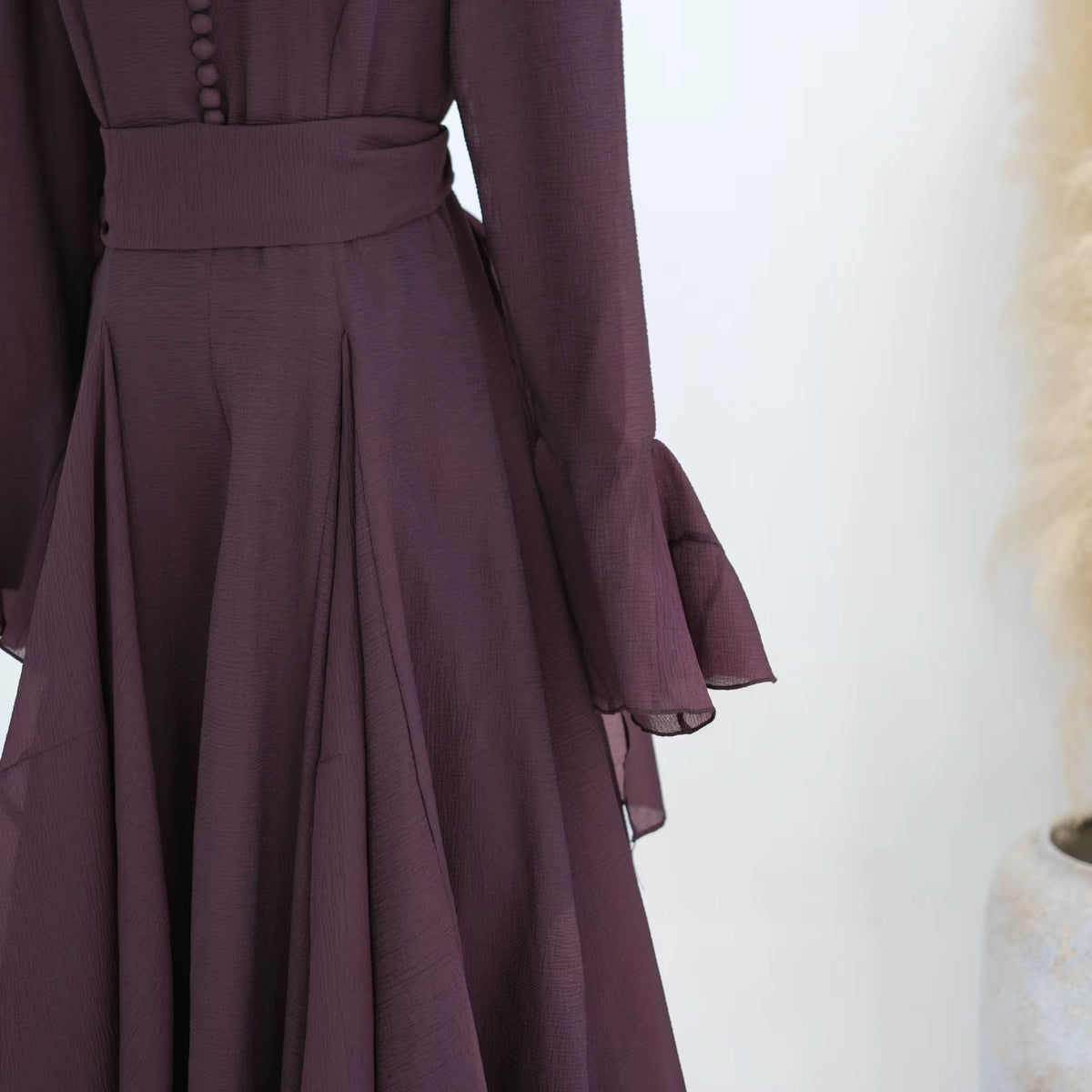 Amina Flare Cuff Maxi Abaya Dress