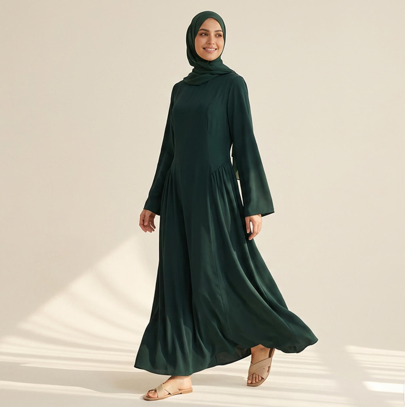 Premium Nida Closed Abaya with Back Ties | Elegant Daily Wear