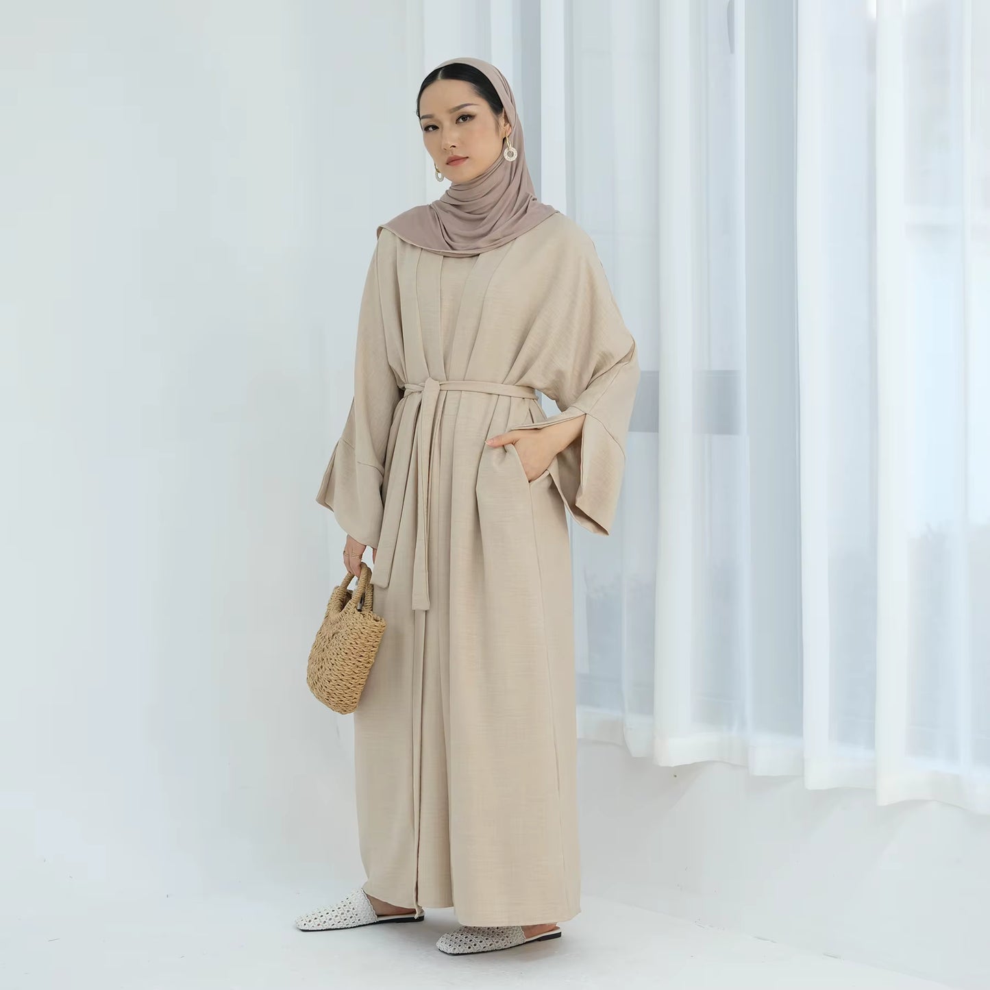 Luxury Dubai-Inspired 2-Piece Abaya Set