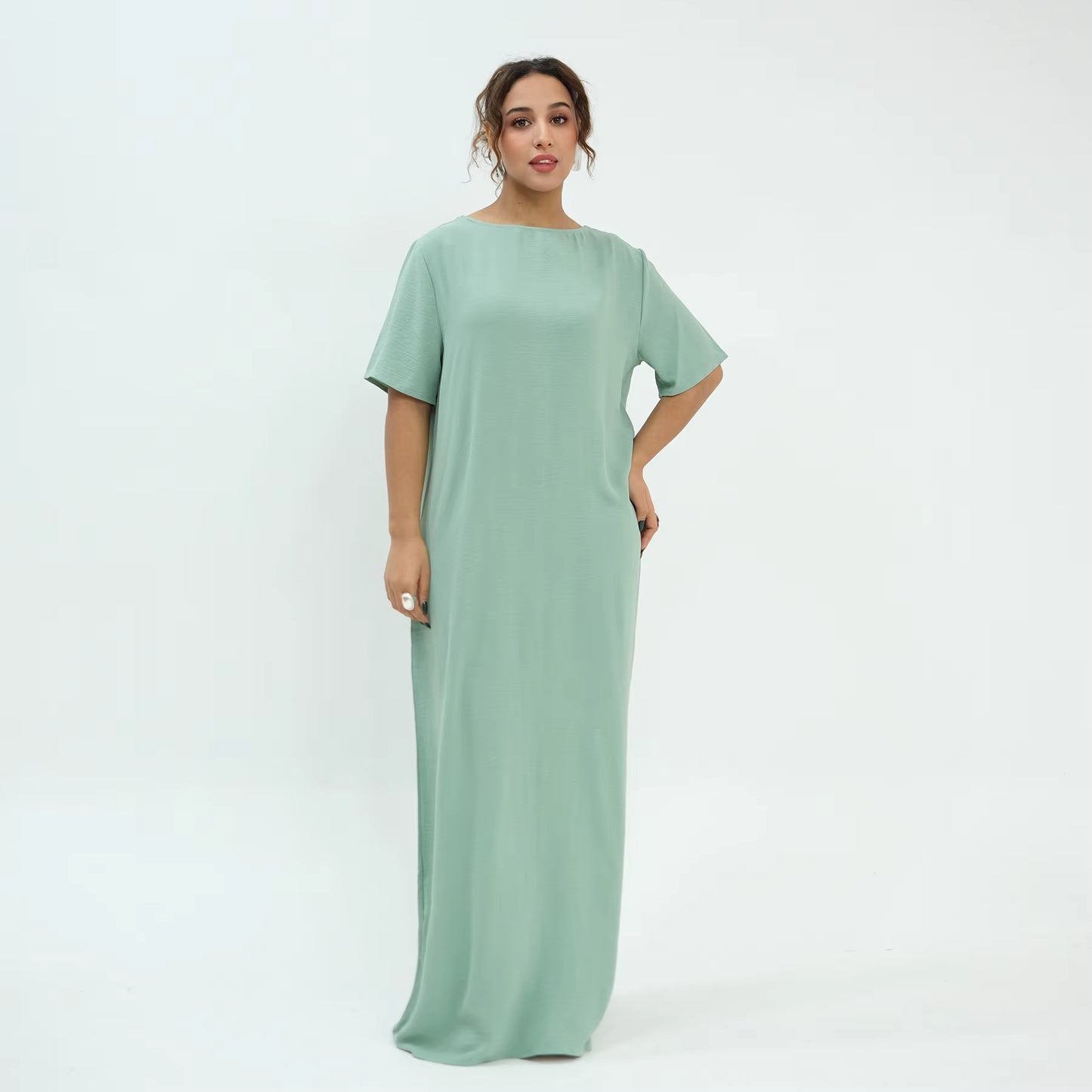 Solid Color Crepe Inner Slip Dress – Modest Layering Essential
