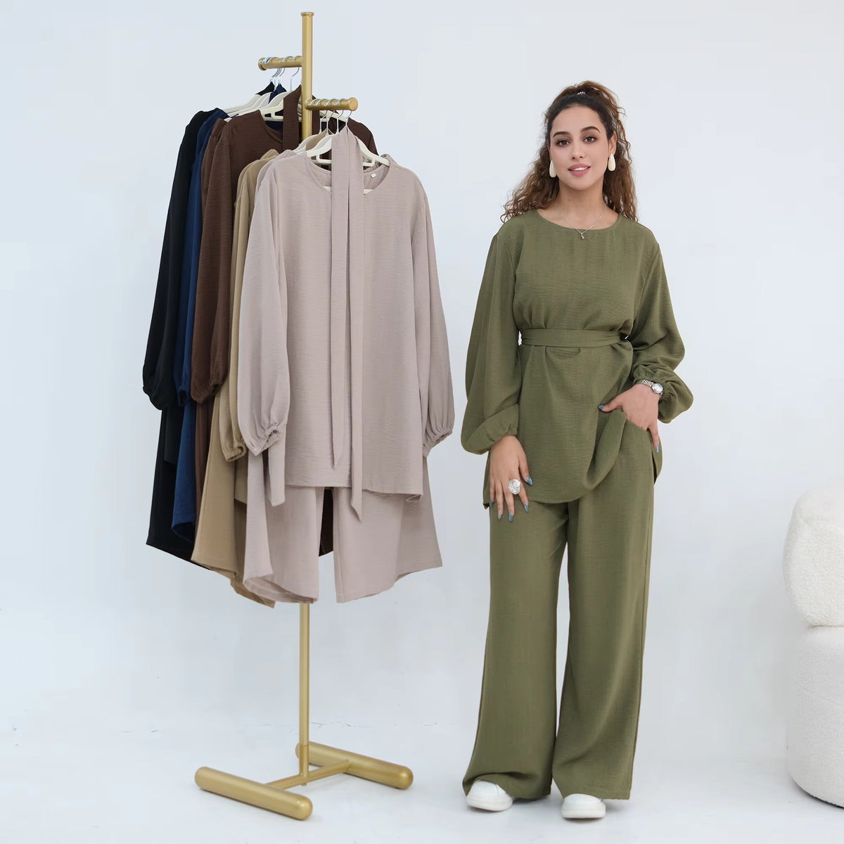 Amara Puff Sleeve Two-Piece Set