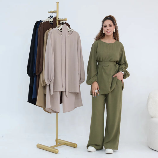 Amara Puff Sleeve Two-Piece Set