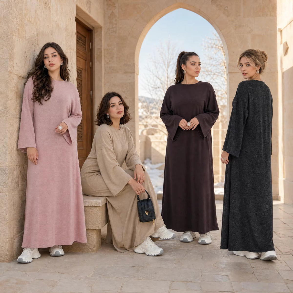 Layla Modest Knit Maxi Dress