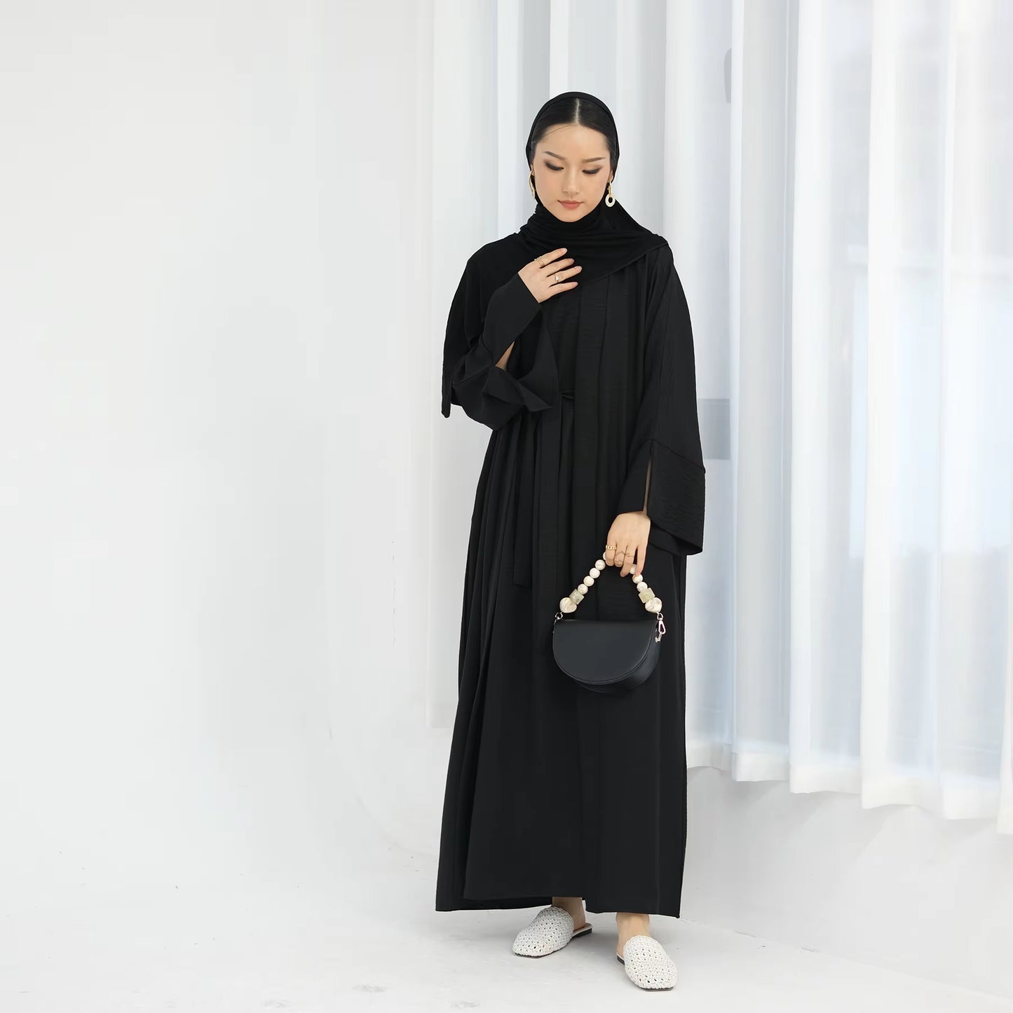 Luxury Dubai-Inspired 2-Piece Abaya Set