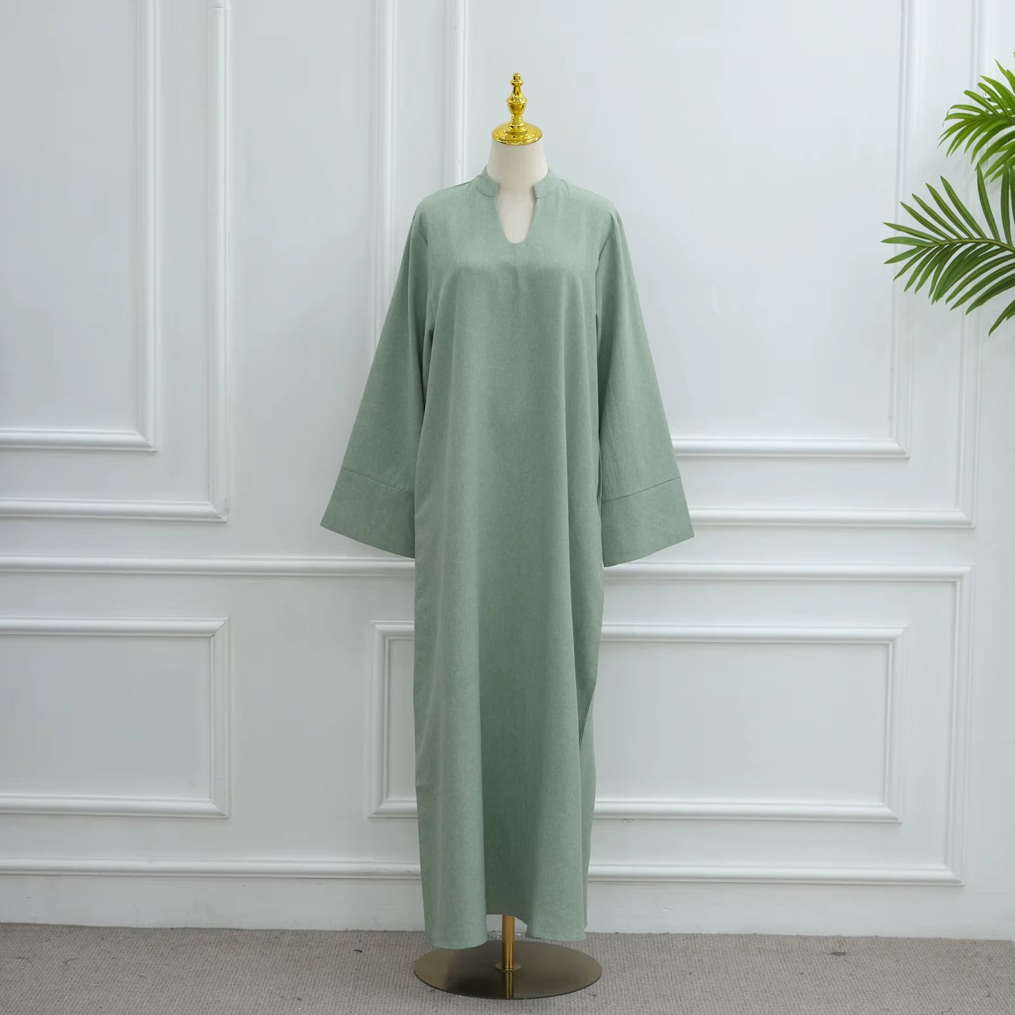 Women's Abaya – Simple Plain Linen Robe | Modest Daily Islamic Dress