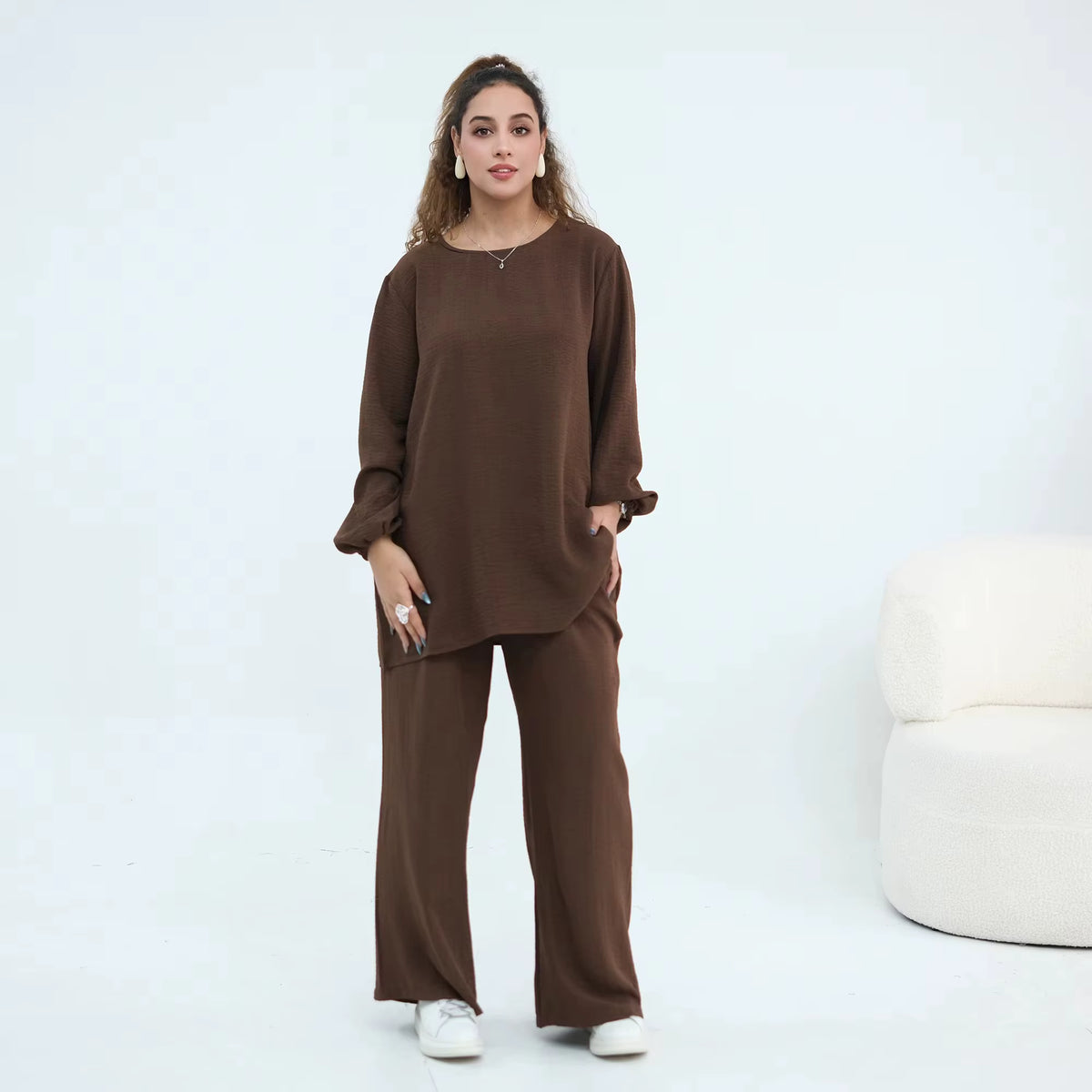 Amara Puff Sleeve Two-Piece Set