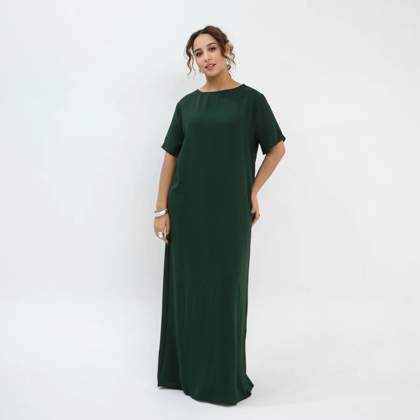 Solid Color Crepe Inner Slip Dress – Modest Layering Essential