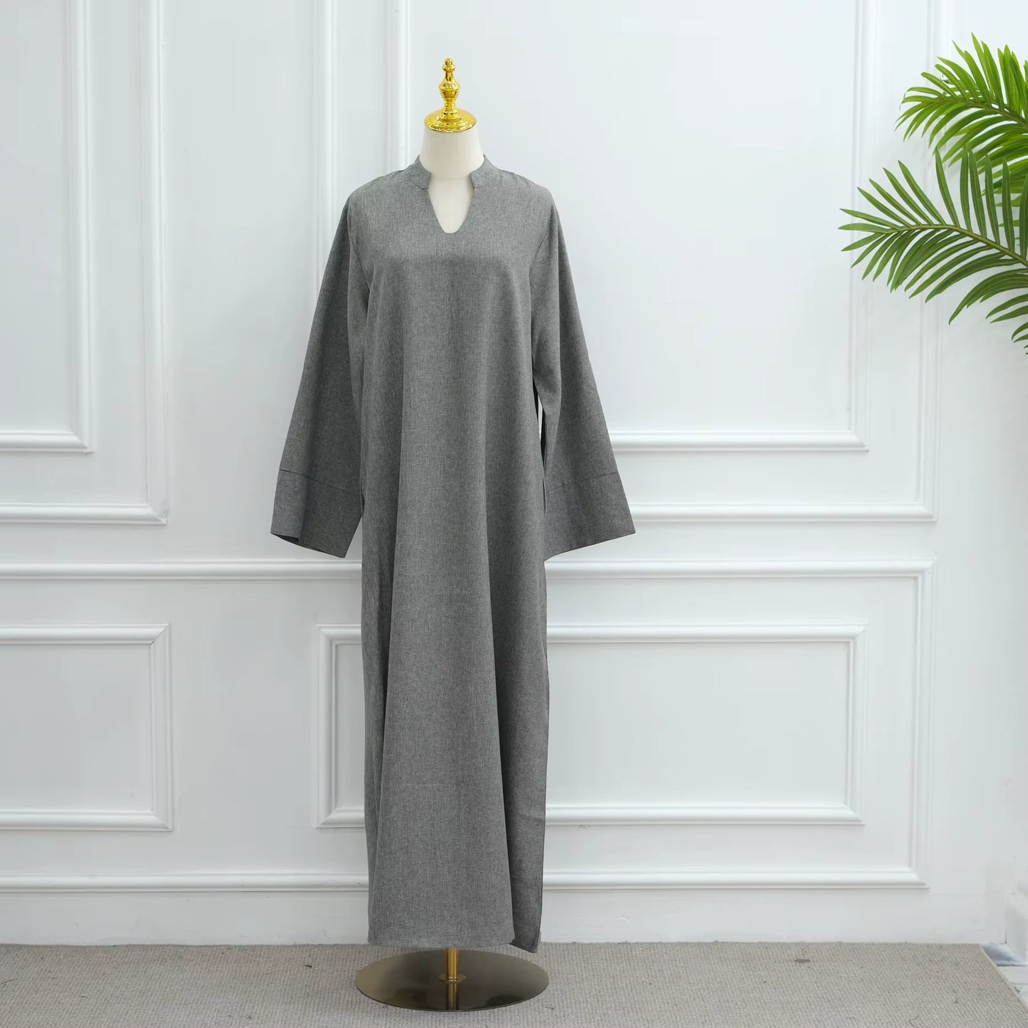 Women's Abaya – Simple Plain Linen Robe | Modest Daily Islamic Dress