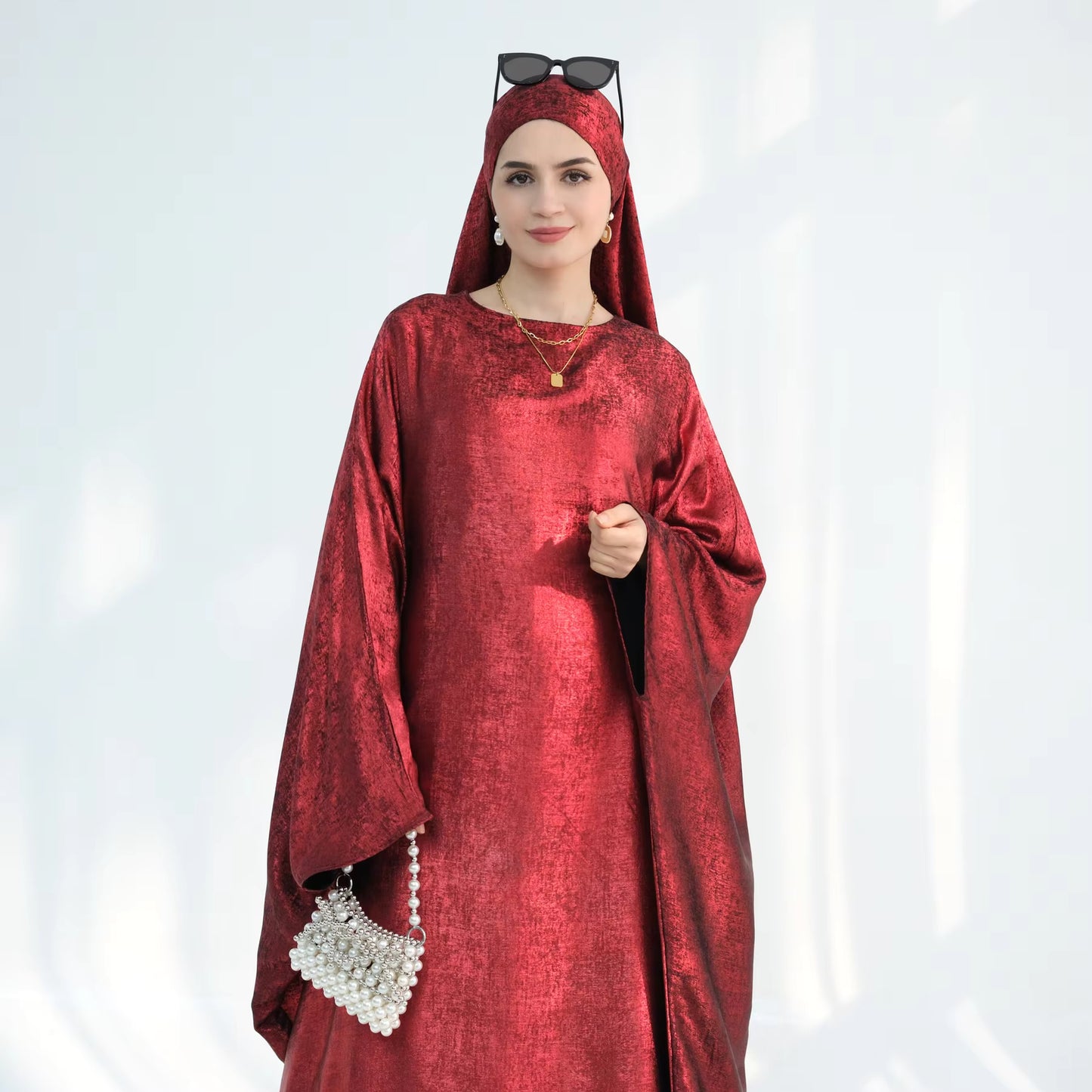 Abaya Dress – Shiny Kaftan Batwing | Women’s Modest Muslim Wear