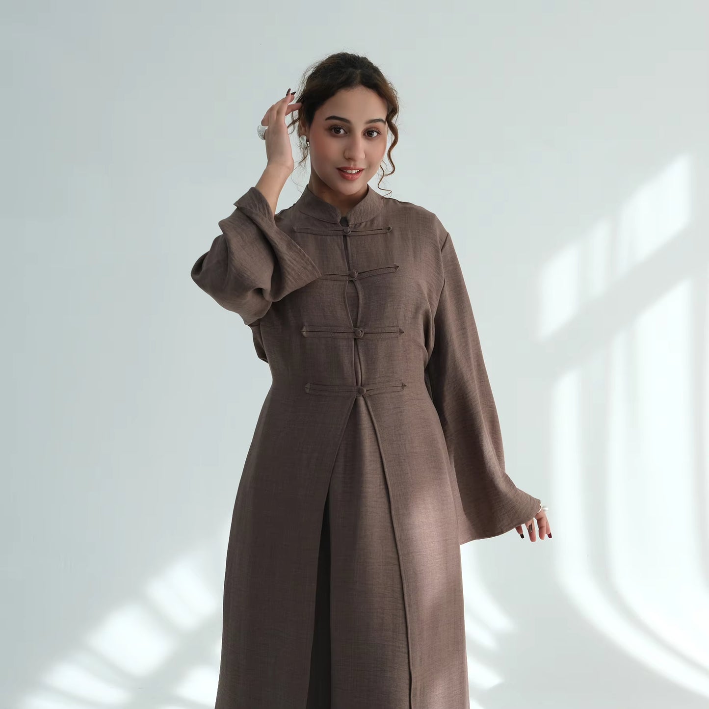 Two-Piece Muslim Abaya – Outer & Inner Dress | Modest Eid Wear