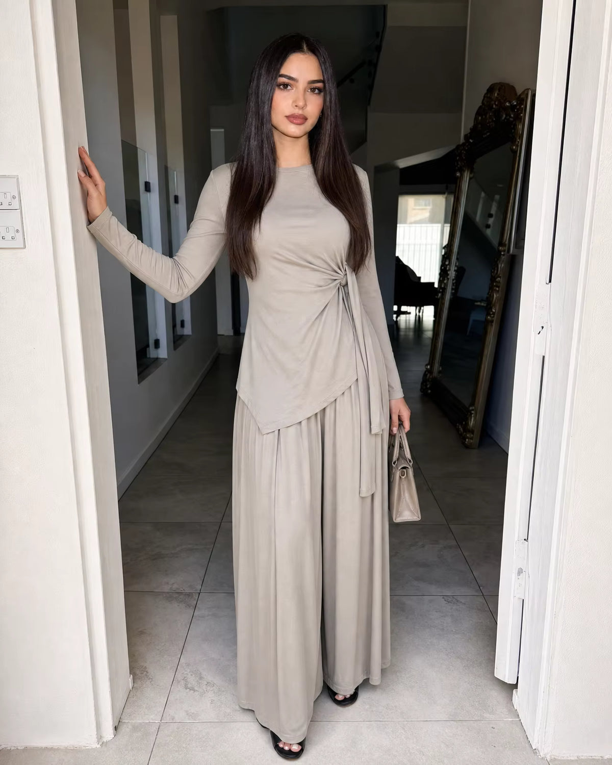 Amar Asymmetric Tunic & Wide-Leg Pants Set
