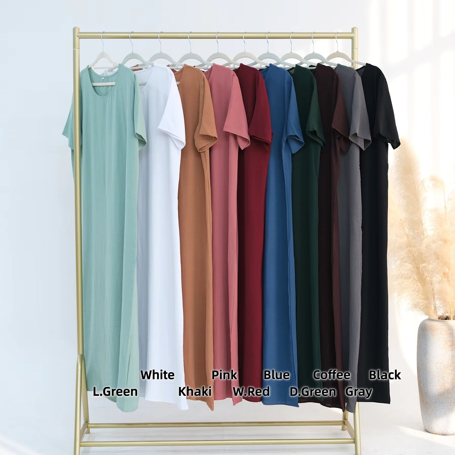 Solid Color Crepe Inner Slip Dress – Modest Layering Essential