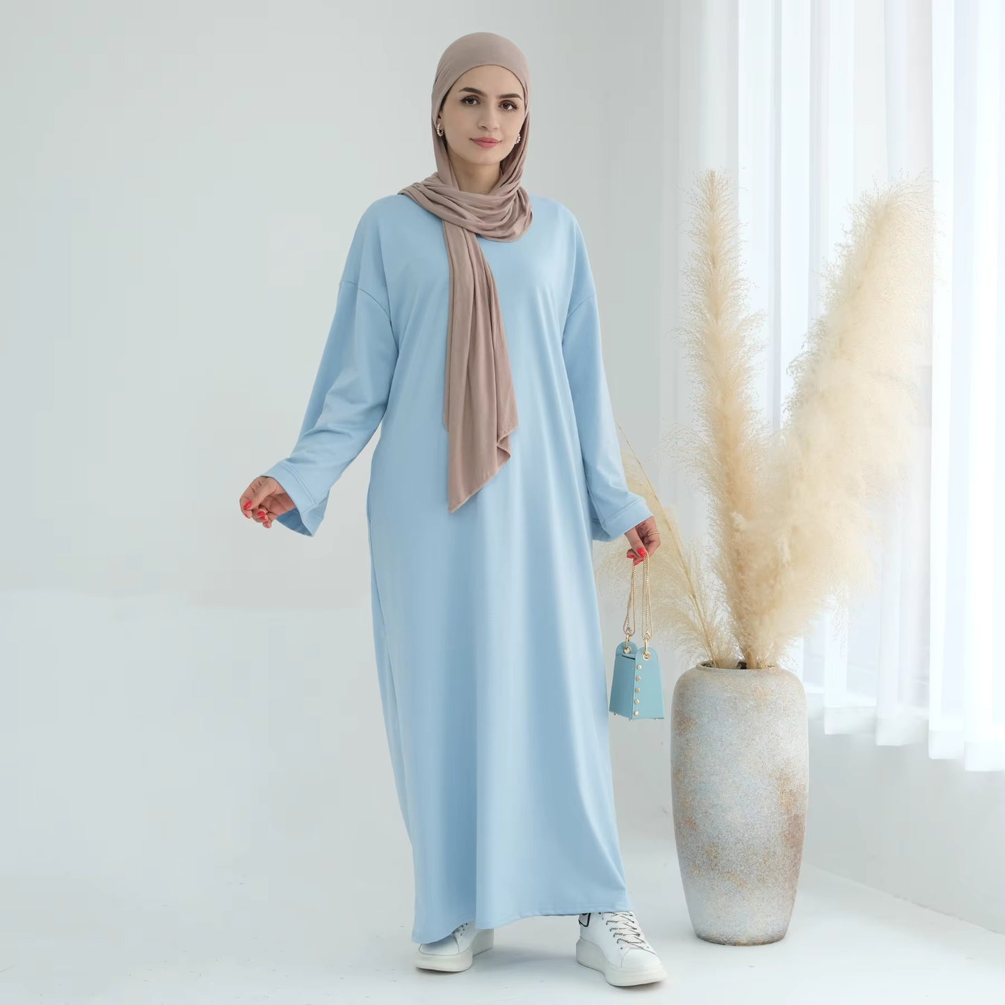 Long Sleeve Abaya Dress with Pockets – Modest Women’s Wear