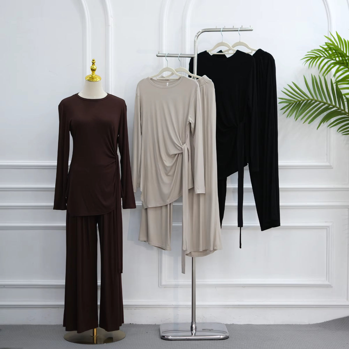 Amar Asymmetric Tunic & Wide-Leg Pants Set