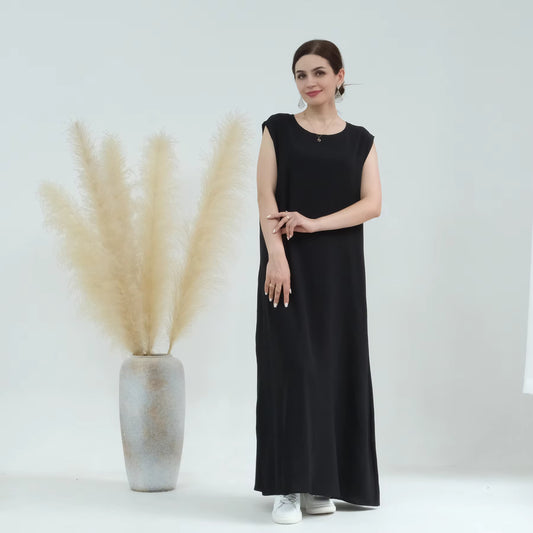 Sleeveless Inner Slip Dress – Smooth Abaya Layering Essential