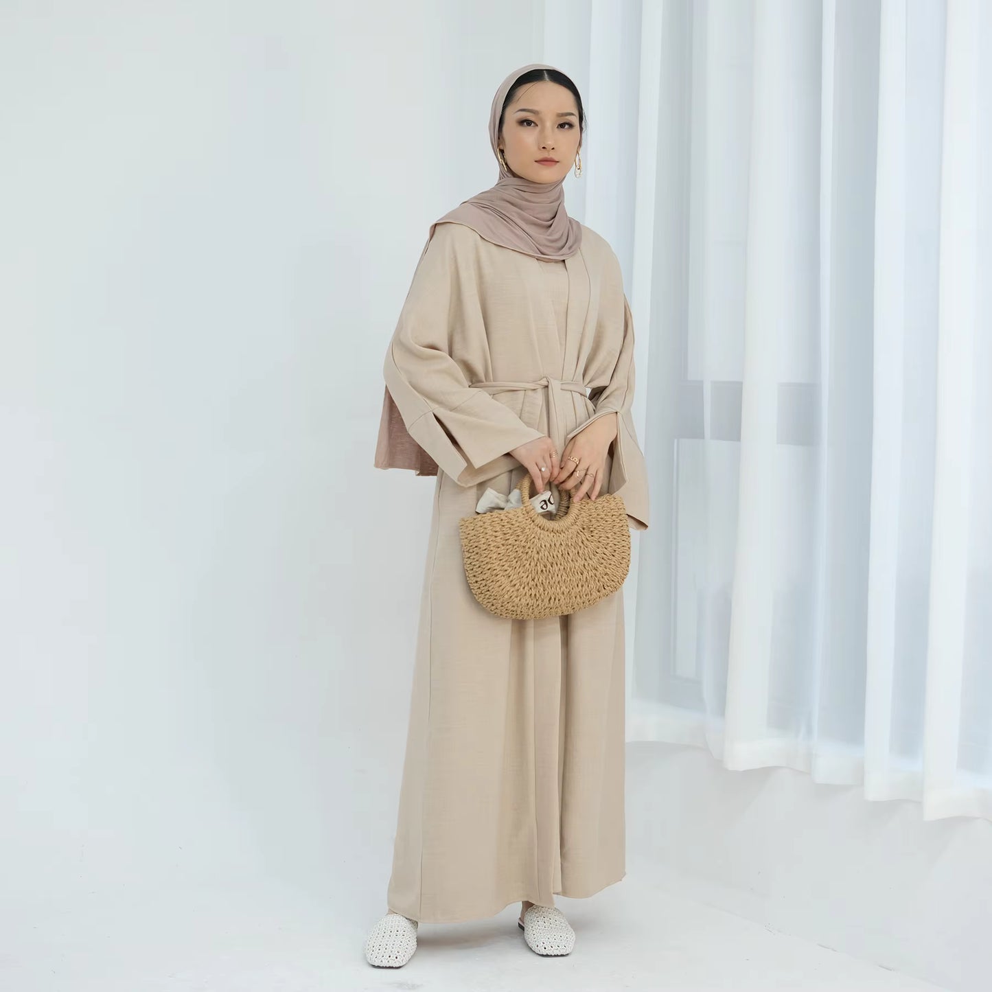 Luxury Dubai-Inspired 2-Piece Abaya Set