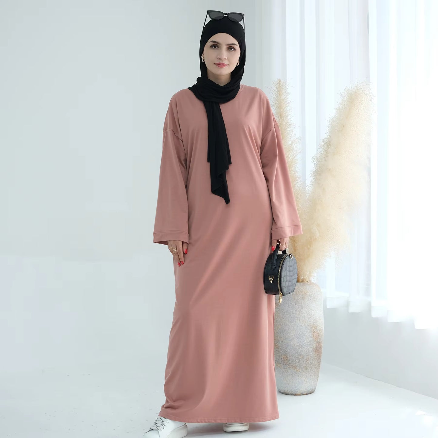 Long Sleeve Abaya Dress with Pockets – Modest Women’s Wear