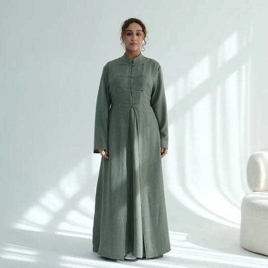 Two-Piece Muslim Abaya – Outer & Inner Dress | Modest Eid Wear