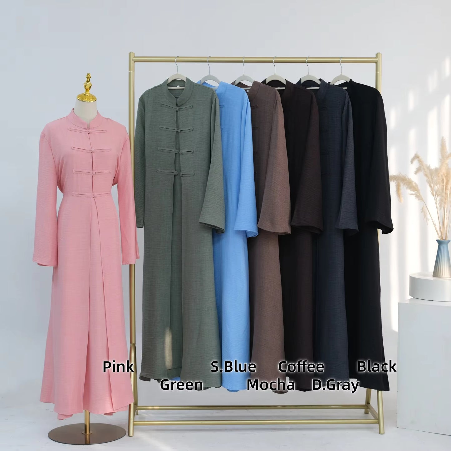 Two-Piece Muslim Abaya – Outer & Inner Dress | Modest Eid Wear
