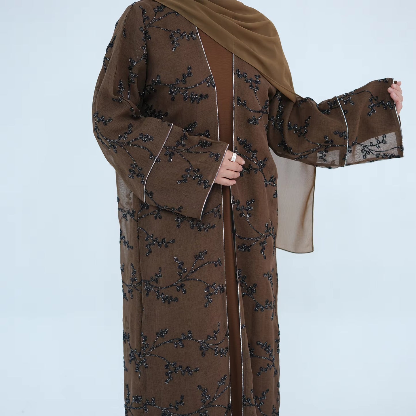 NOIRAH Lace Abaya Set