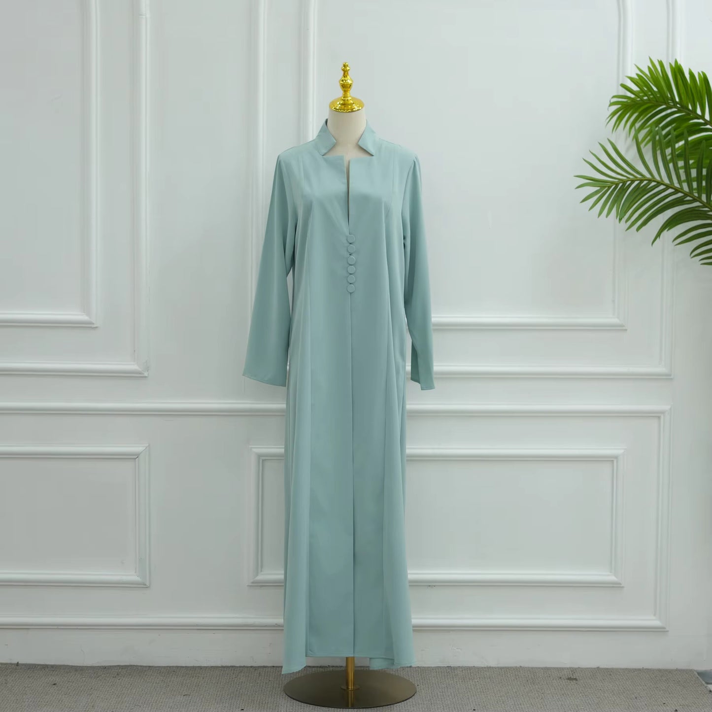 Button-Open Nida Abaya Set with Hijab