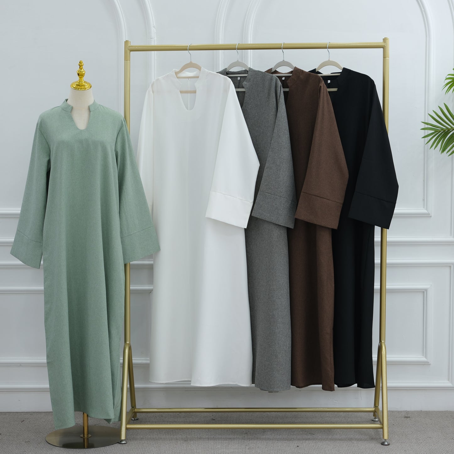Women's Abaya – Simple Plain Linen Robe | Modest Daily Islamic Dress