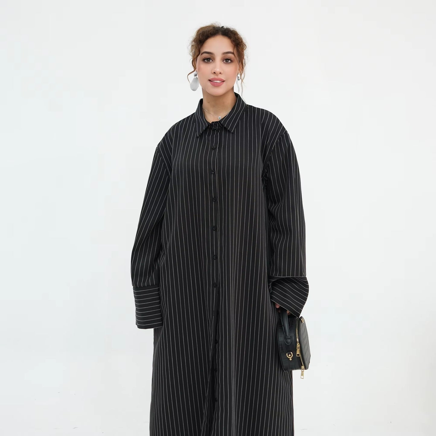 Stripe Lapel Modest Co-Ord Set