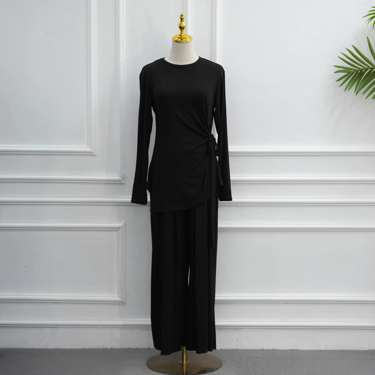 Amar Asymmetric Tunic & Wide-Leg Pants Set
