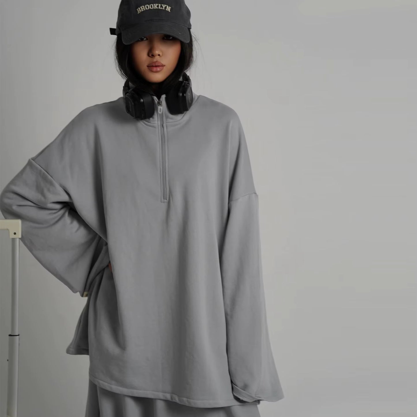 Fashion 2 Piece Abaya Set for Women – Long Sleeve Top & Skirt Co-Ord