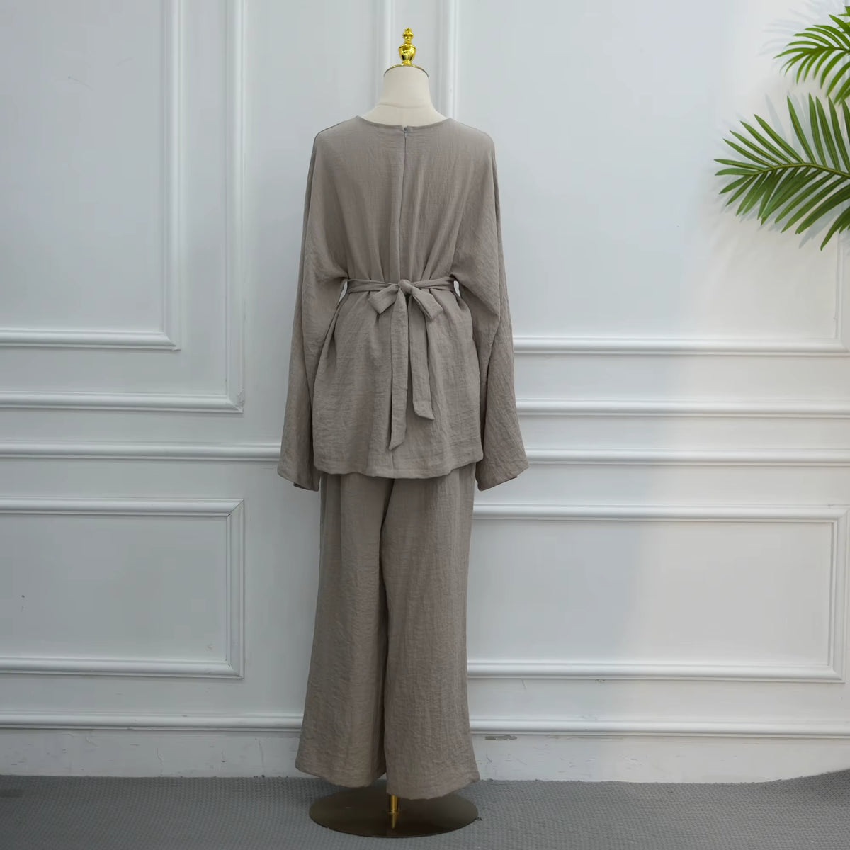 Viscose Shirt & Wide-Leg Pants Set