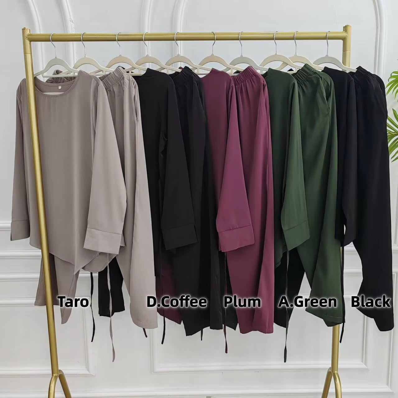 2026 Modest 2 Piece Abaya Set Daily Wear– Top & Pants