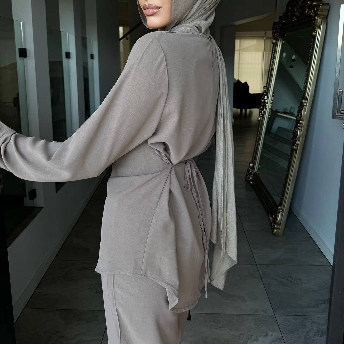 2026 Modest 2 Piece Abaya Set Daily Wear– Top & Pants