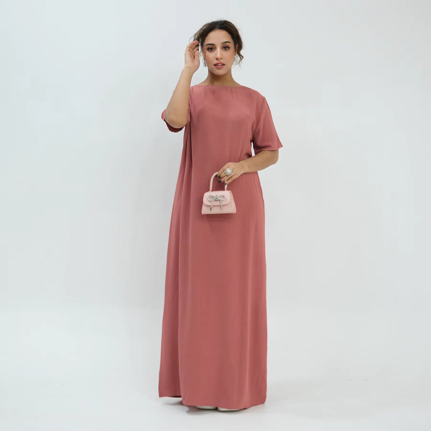 Solid Color Crepe Inner Slip Dress – Modest Layering Essential