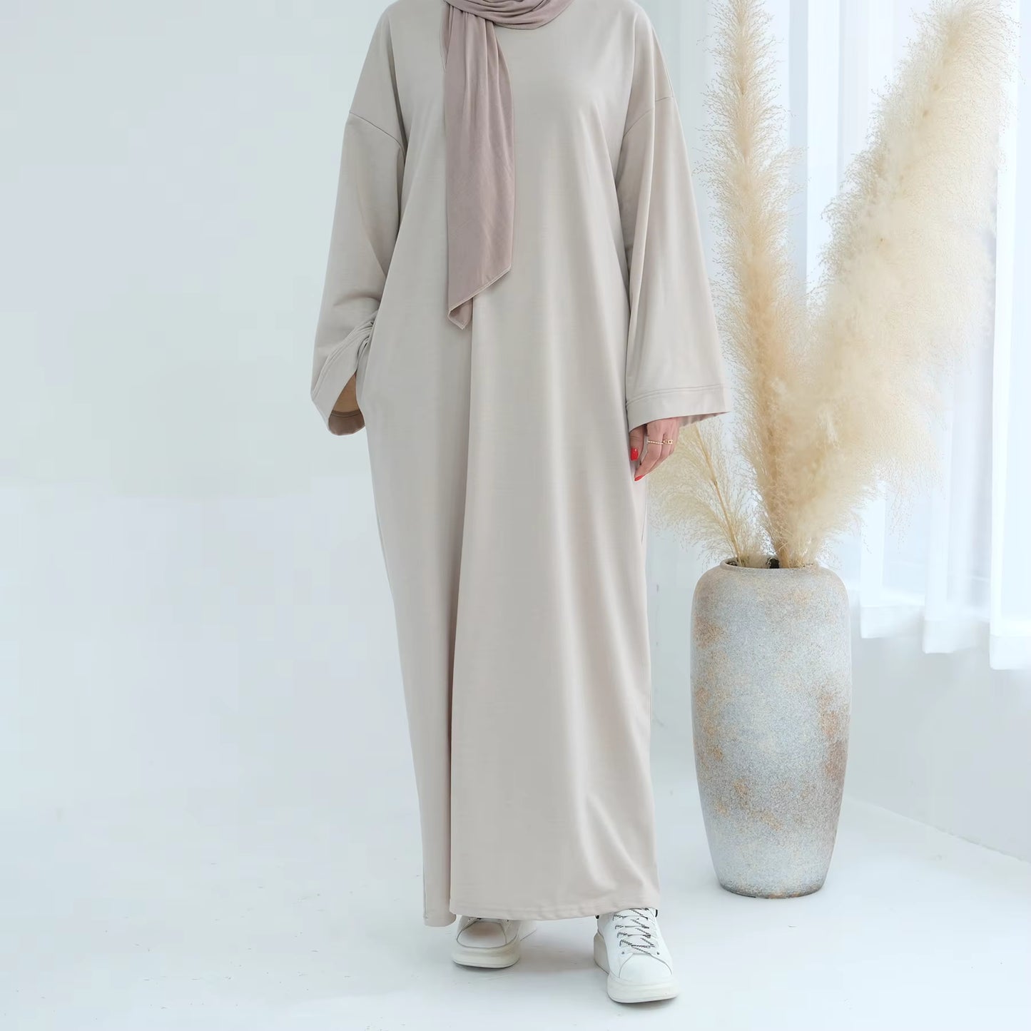Long Sleeve Abaya Dress with Pockets – Modest Women’s Wear