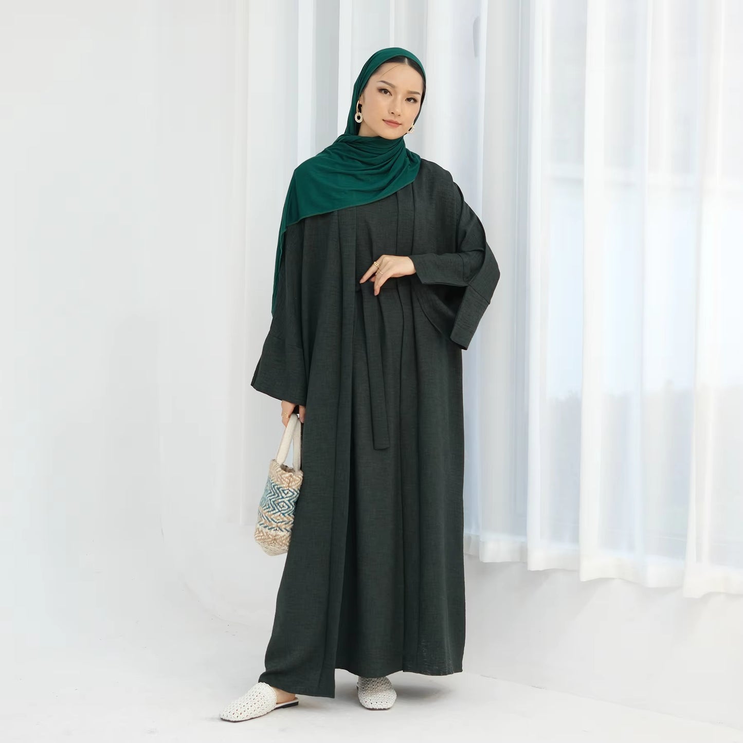 Luxury Dubai-Inspired 2-Piece Abaya Set