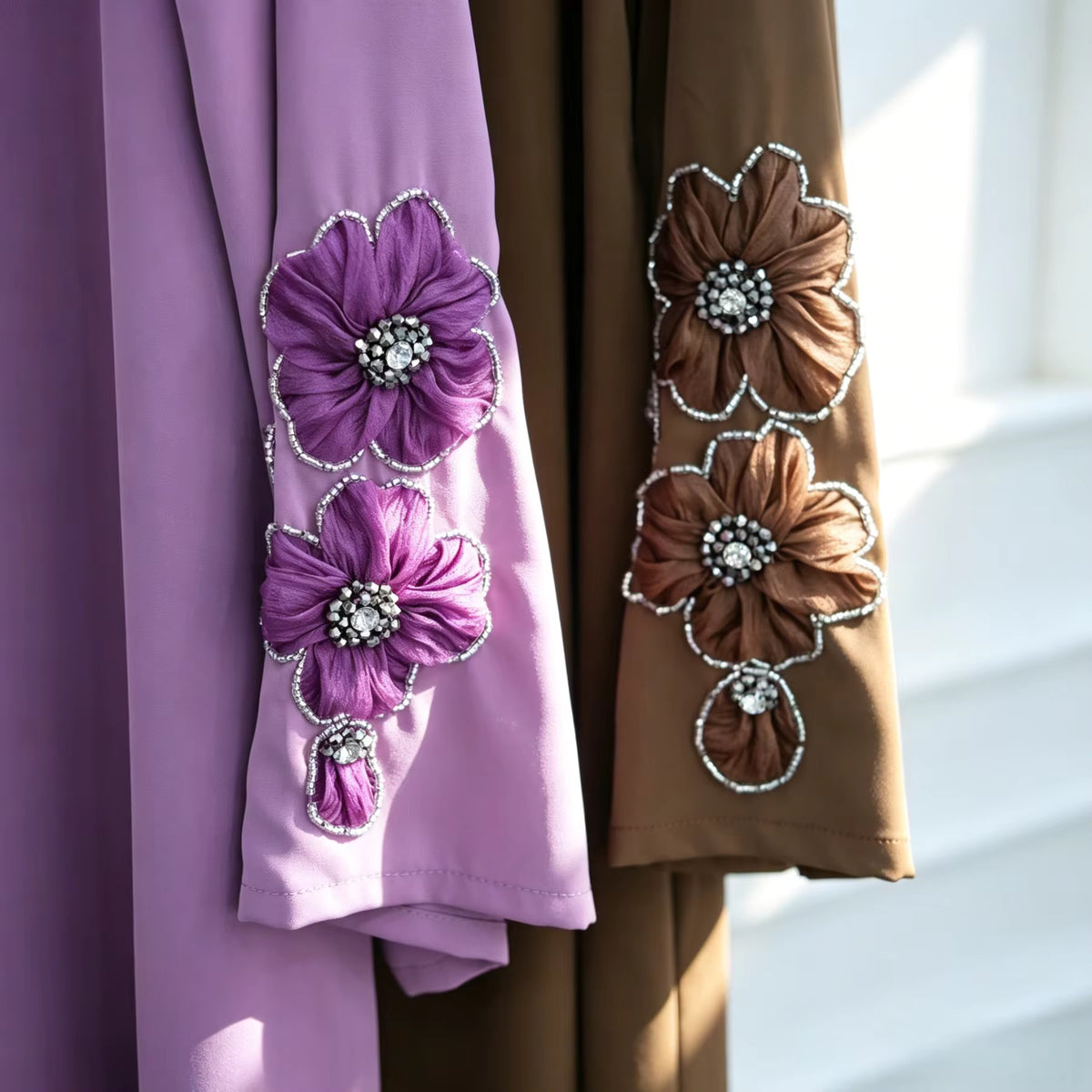 Amara Luxury Floral Beaded Applique Abaya