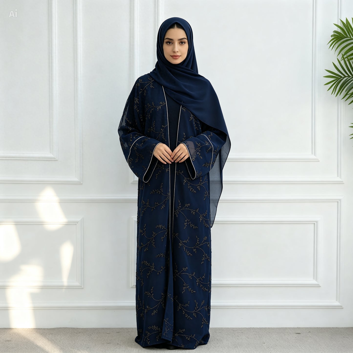 NOIRAH Lace Abaya Set
