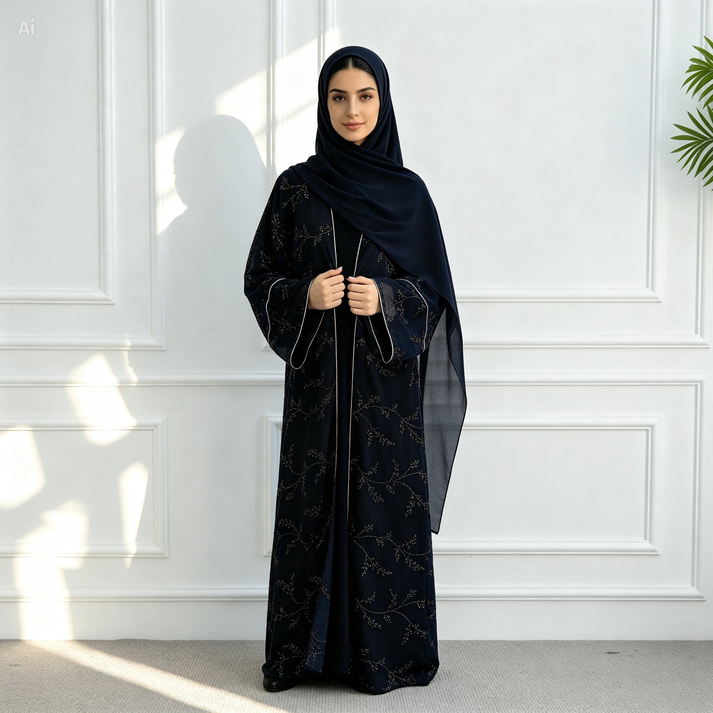 NOIRAH Lace Abaya Set