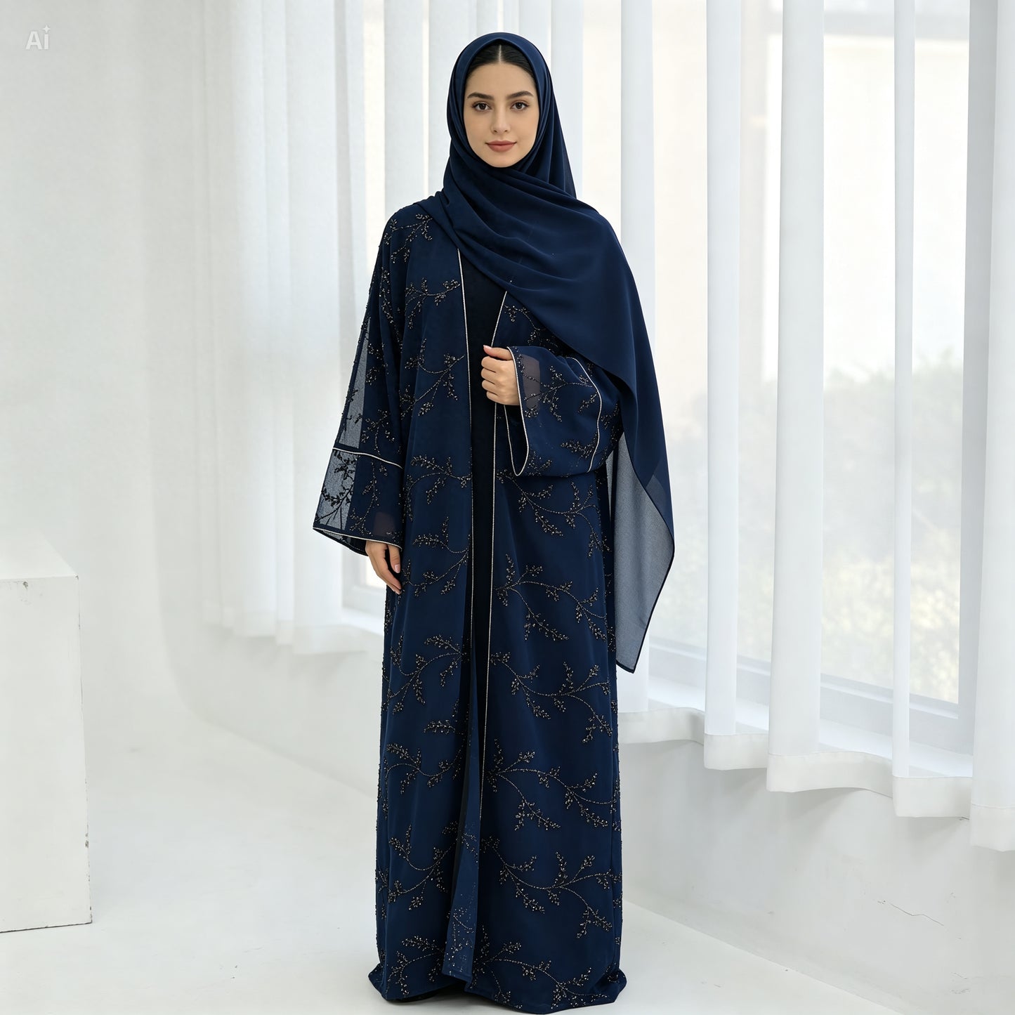 NOIRAH Lace Abaya Set