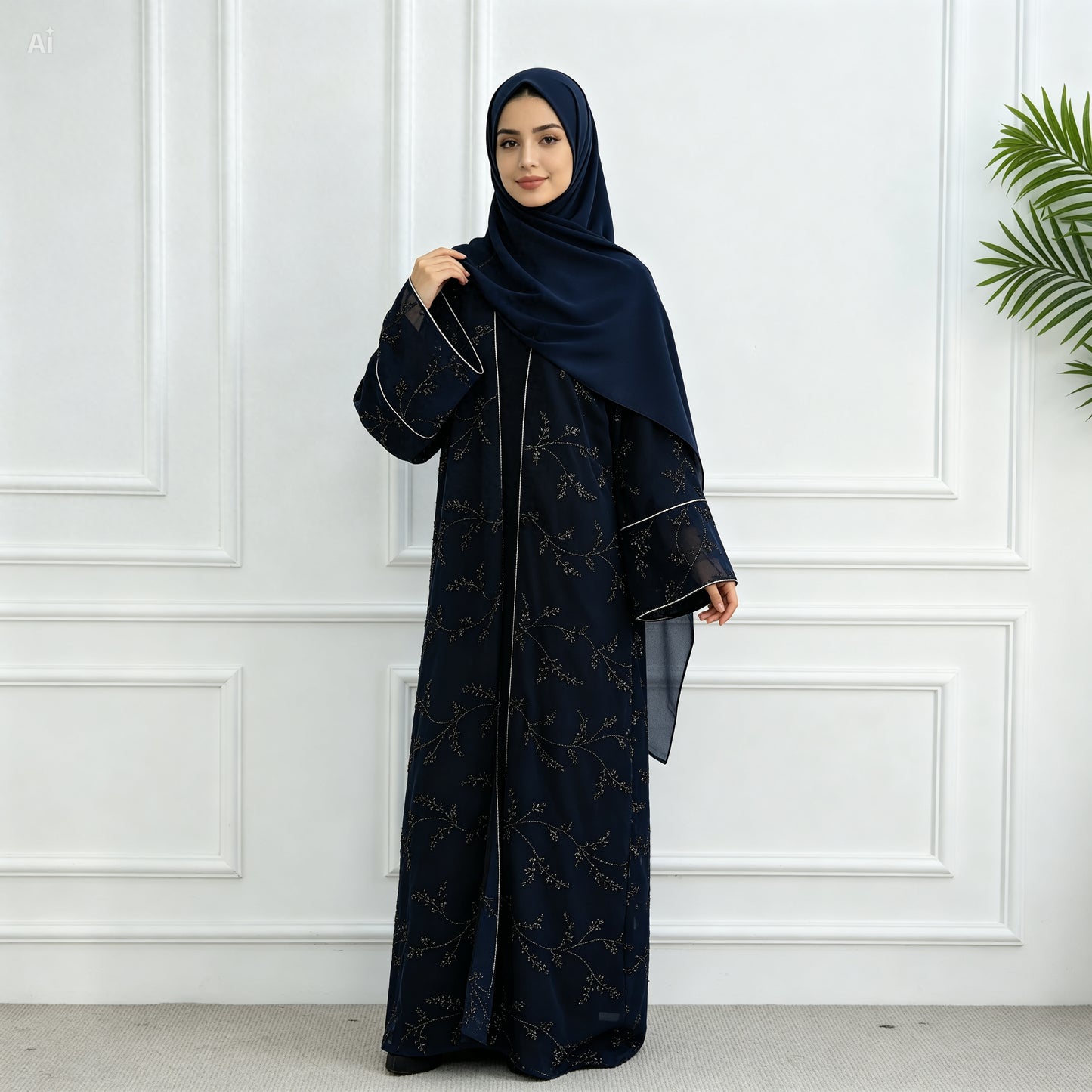 NOIRAH Lace Abaya Set