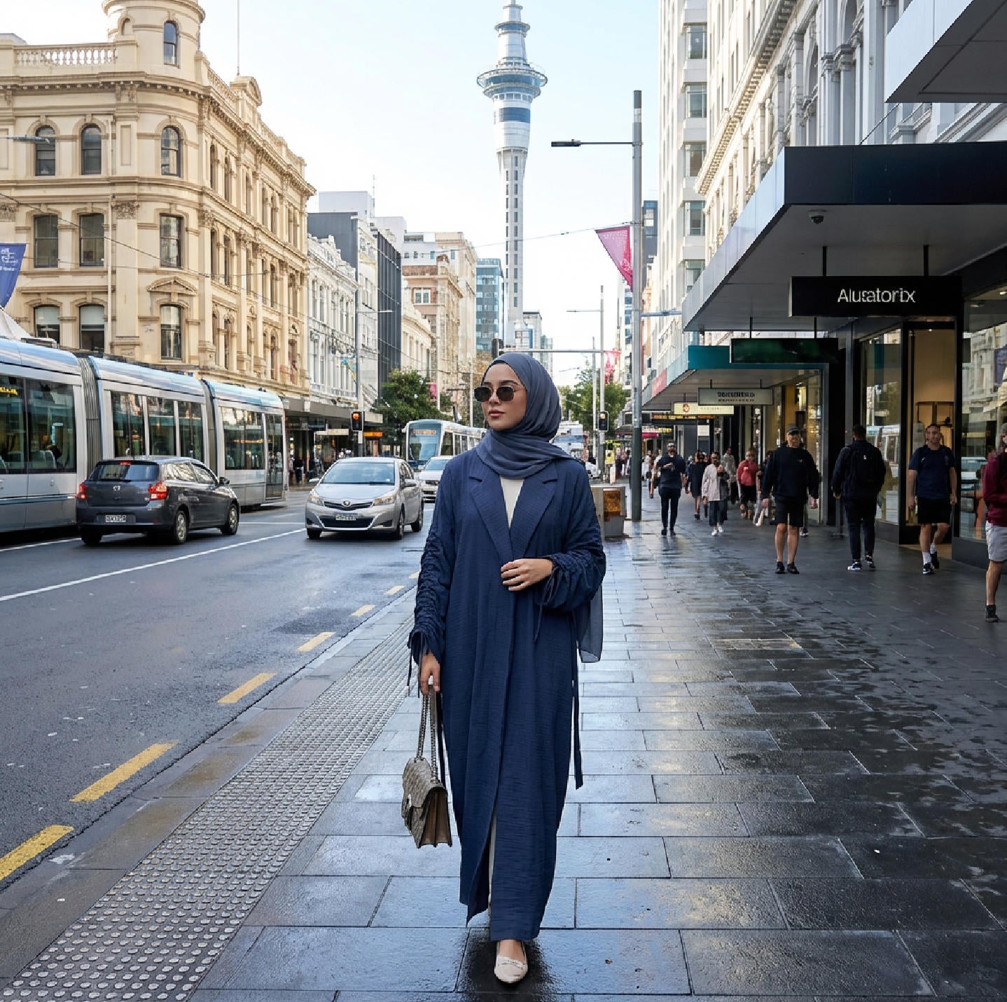 Abaya – Front Open Winkle Polyester Modest Islamic Dress | Nura Fashion