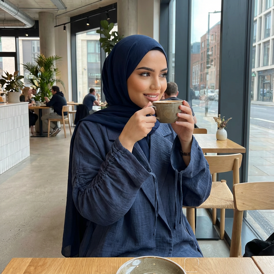 Abaya – Front Open Winkle Polyester Modest Islamic Dress | Nura Fashion