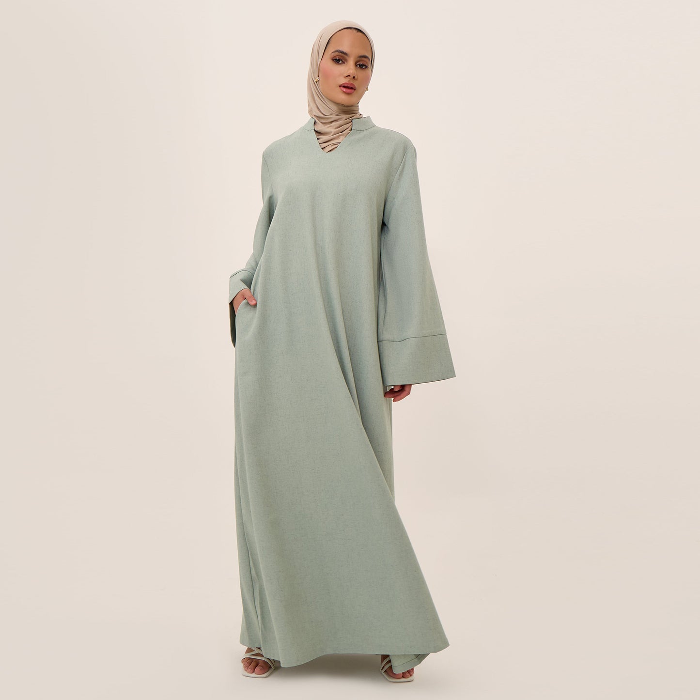 Women's Abaya – Simple Plain Linen Robe | Modest Daily Islamic Dress