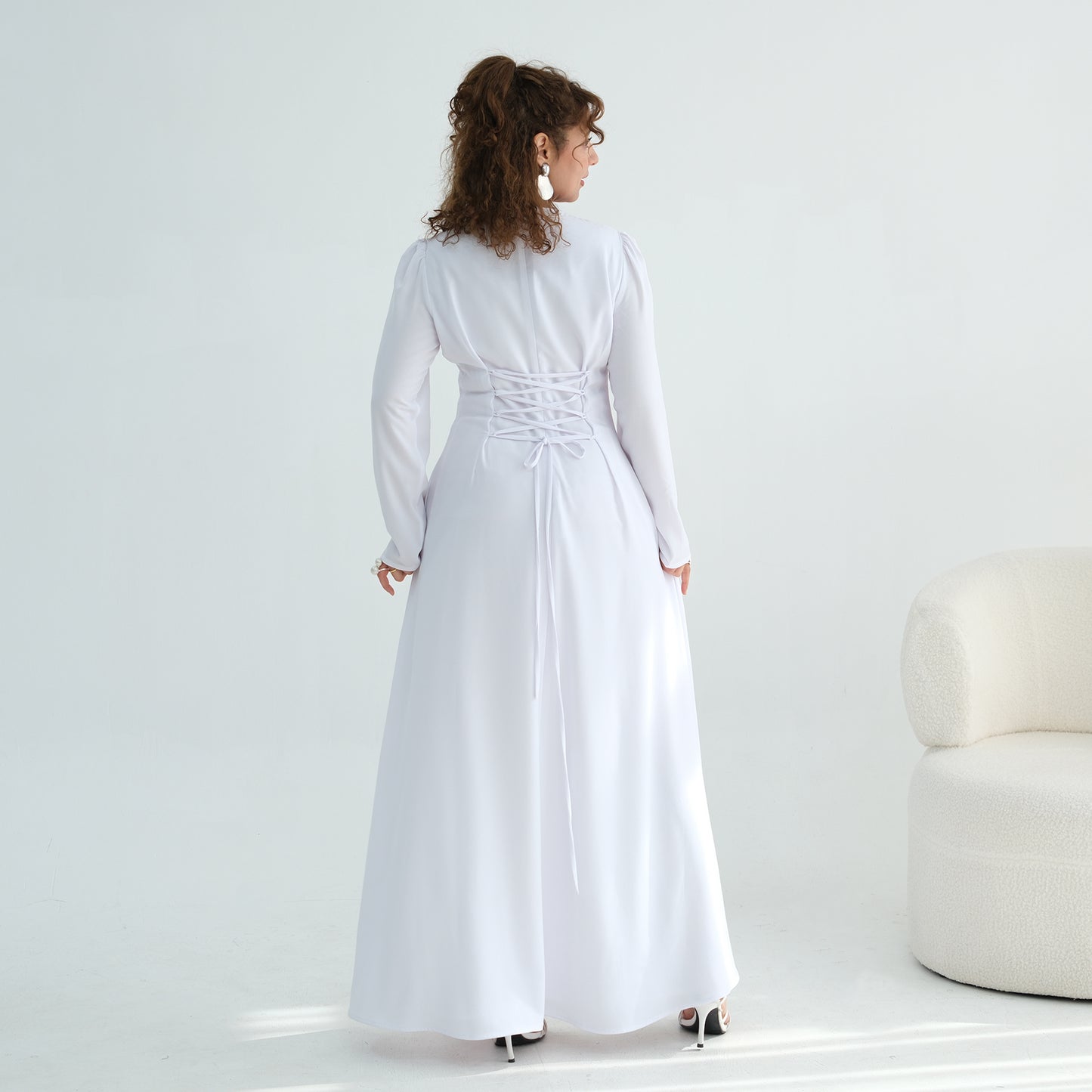 2026 Handmade Beaded Detachable Cape Abaya
