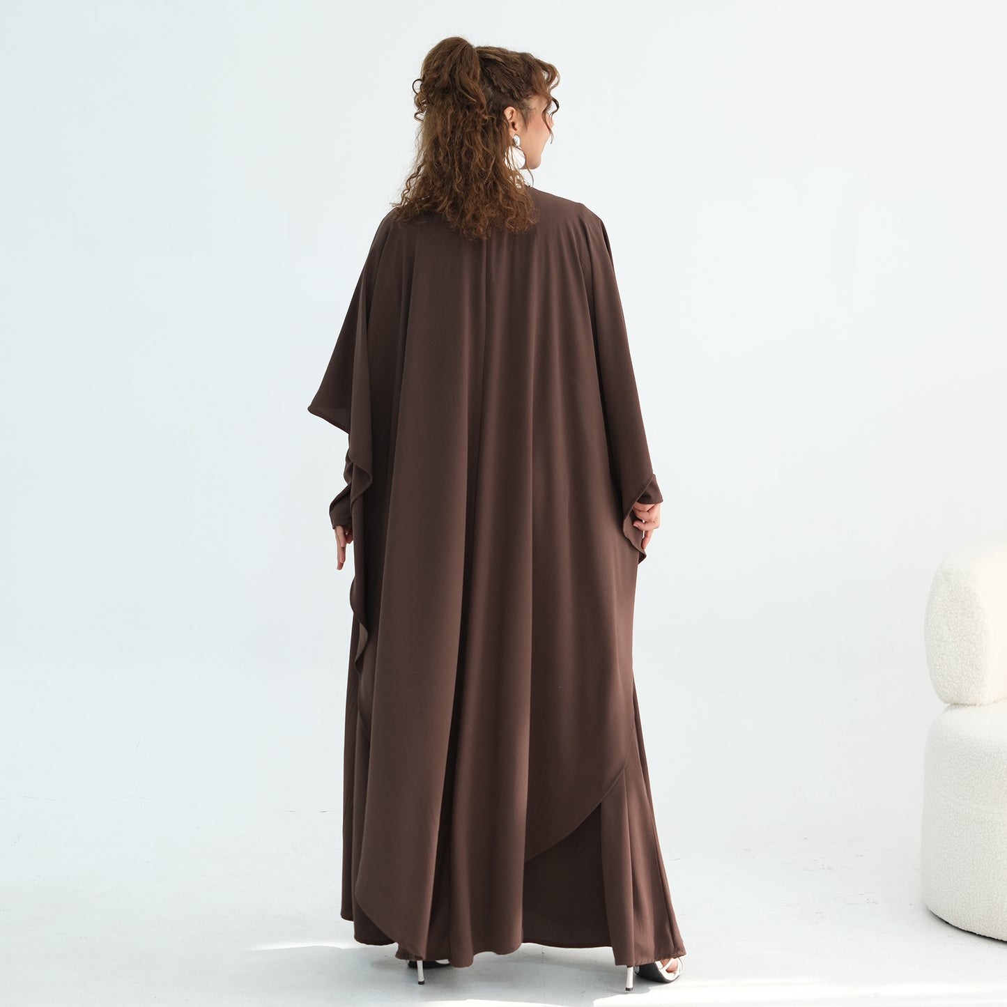 2026 Handmade Beaded Detachable Cape Abaya