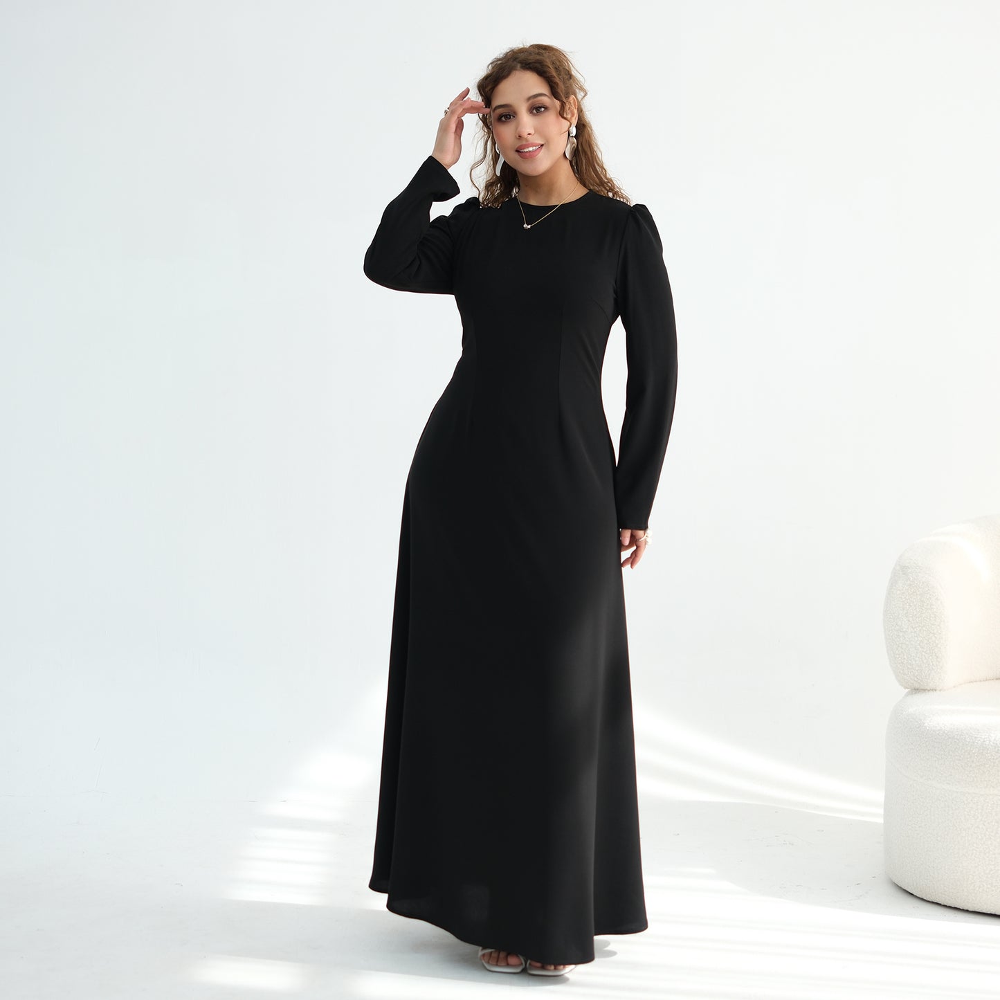 2026 Handmade Beaded Detachable Cape Abaya